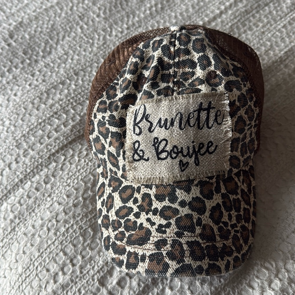 Leopard Print Baseball Cap Brunette & Boujee Hat